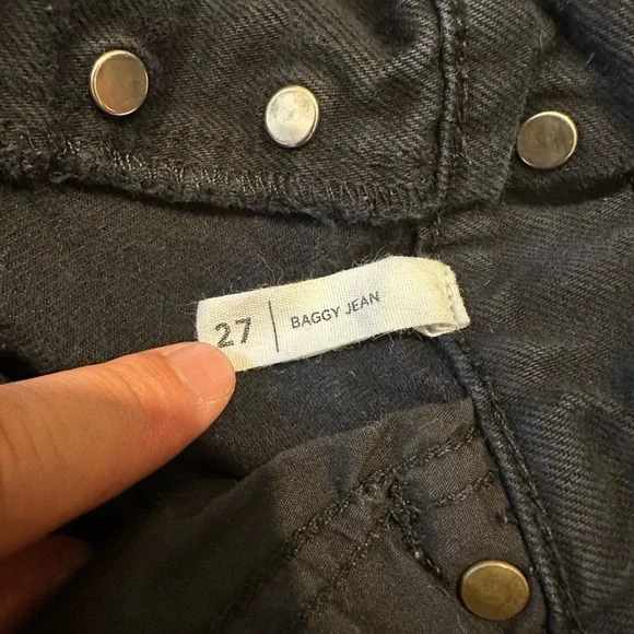 Women’s PacSun Black Flare Wide Leg Jeans Distressed Size 27 - Picture 5 of 12